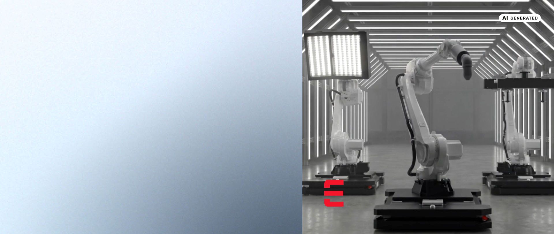 agv meets robotics - ai generated image